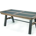 Table, pieds en bois L 170 x 100