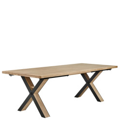 Table pieds X bois/métal L 160 x 100 H 76 Hudson